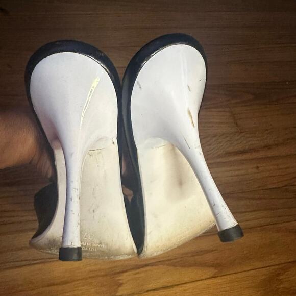 Spezie Black & White Pop Art Leather Heels – Size 37 - Picture 5 of 8